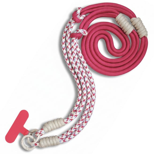 두두타운 핸드폰 손목 어깨 스트랩, 1개, 아이보리&블루+버건디