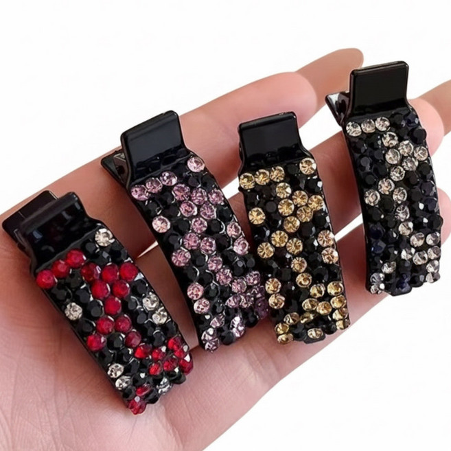 옆머리 앞머리 큐빅 미니 헤어 집게핀 소형