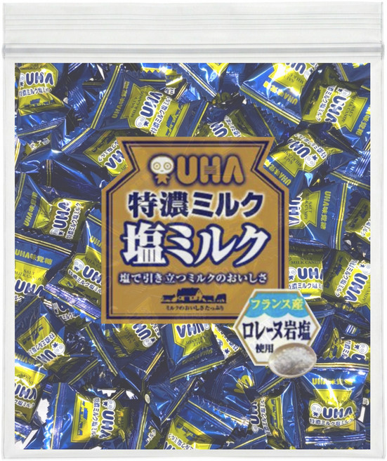 유하미카쿠토 토쿠노 밀크 시오 캔디 대용량 개별포장 50개, 1개, 223g