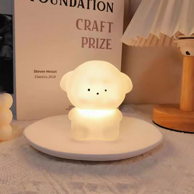 로앤제이 귀여운 동물 캐릭터 LED 무드등 수면등 취침등 조명, 새침강아지