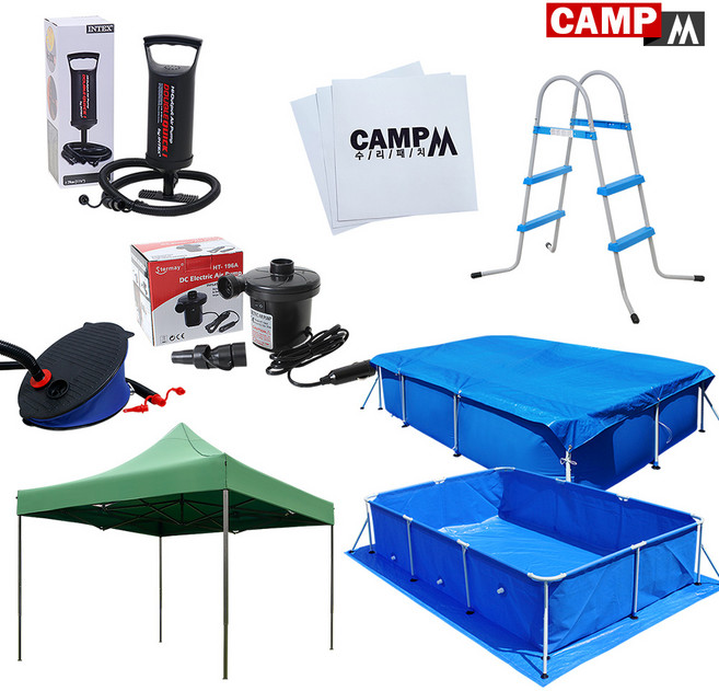 캠프엠 풀장용품 물놀이 풀장 대형 유아 사각 베란다 미니 수영장 소형 특대형 중형 어린이 어른용 튜브 이동식 용품 프레임 실내 가정용 아기 야외 간이 / 캠프엠 풀장용품 추가구성, 풀장 깔판(사이즈기재 필수), 1개