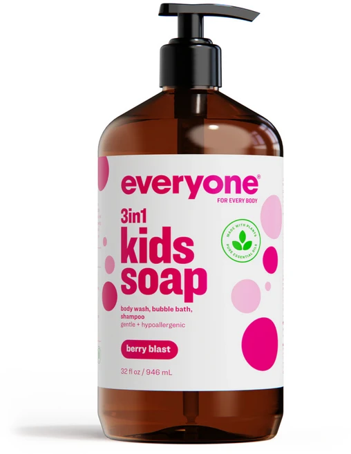 에브리원 3in1 키즈솝 베리 블라스트 샴푸 바디워시, 946ml, 1세트 - 쿠팡