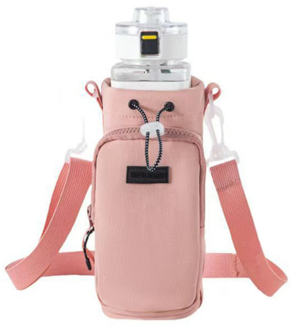 텀블러 백 물통 가방 드링크백 크로스백 4color, 1개, 텀블러백 핑크