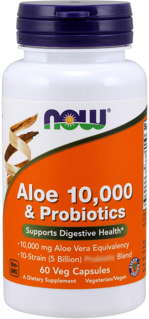 나우푸드 알로에 10000 & 프로바이오틱스 베지캡슐, 60정, 1개