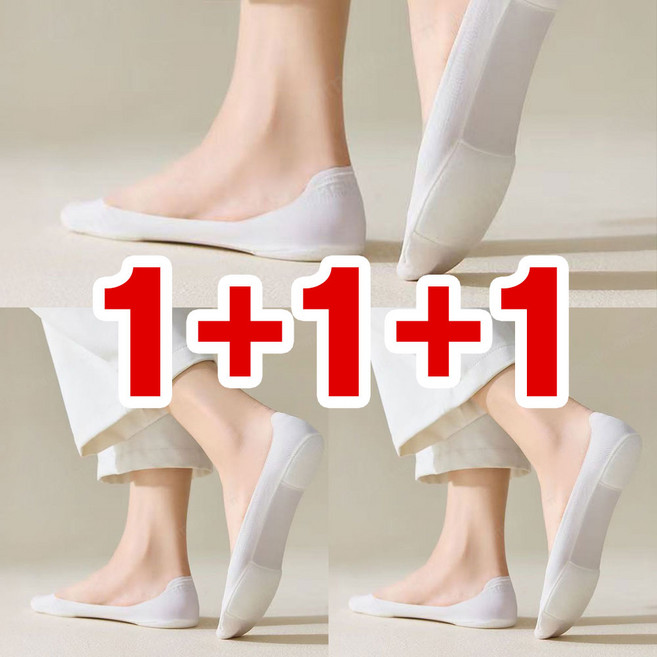 cammello 여성 폭신 발바닥 쿠션 페이크삭스 3켤레 충격흡수 안벗겨지는 구두 덧신