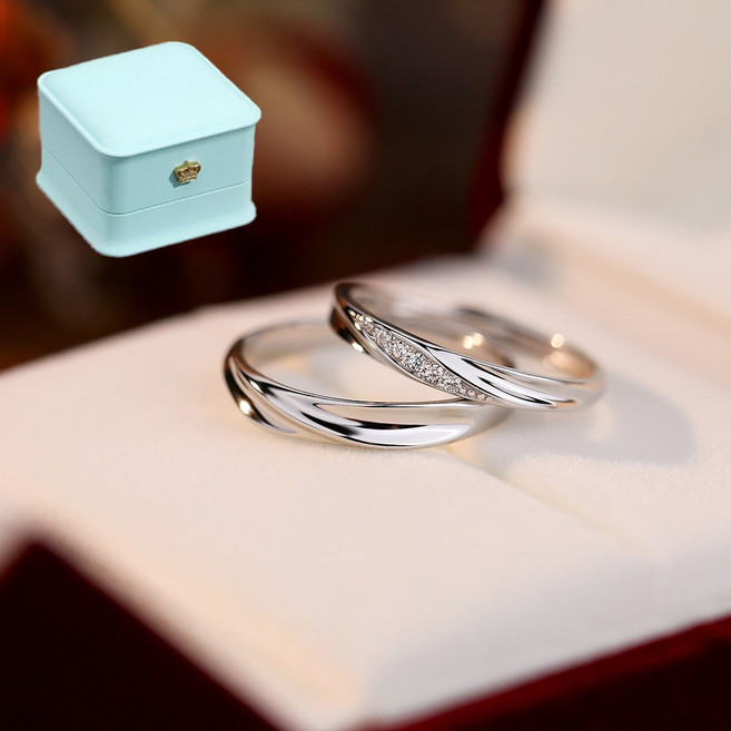 르떼르넬 LSSCR011 Sterling Silver 진짜 리얼 법정 순은 925 물결 윤슬 결혼 프로포즈 기념일 실버 커플 반지 은반지 커플링