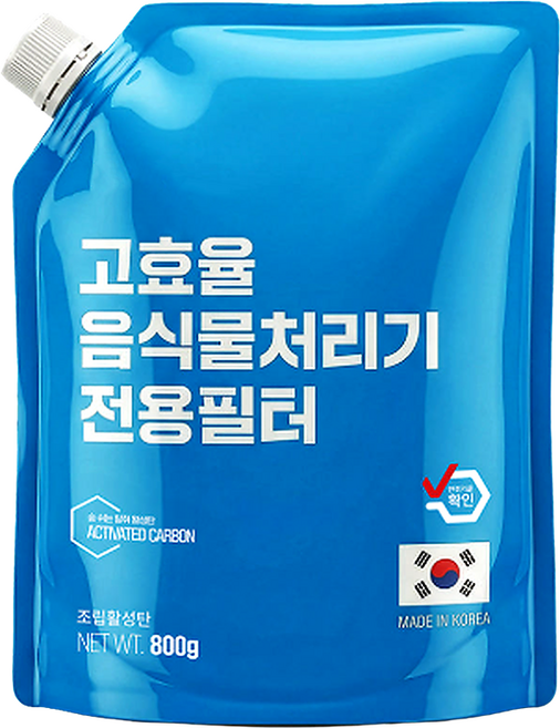 [호환] 쿠쿠 스마트카라 미닉스 쉘퍼 린클 루펜 휴렉 블루벤트 레이나 리쿡 웰릭스 홈바이홈 아이닉 신일 에코 보아르 루메나 한경희 악취제거 음식물처리기 활성탄 800g, 1개