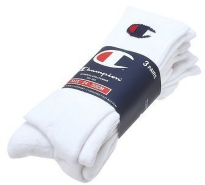 [백화점 매장판] 챔피온 두꺼운 남성 여성 남녀공용 학생 쿠션 스포츠 크루 삭스 여름 축구 등산 테니스 삭스 3켤레 세트