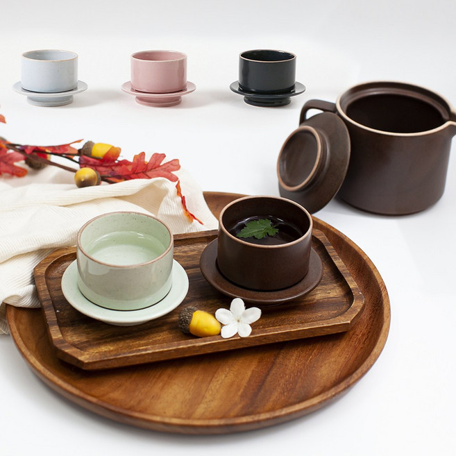 다기 찻잔 잔받침 7color 다기잔 전통과 모던의 조화 국내생산, 코발트, 1개