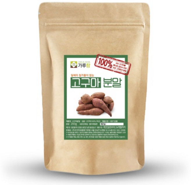 가루랑 % 국산 고구마분말 선식, 200g, 1개