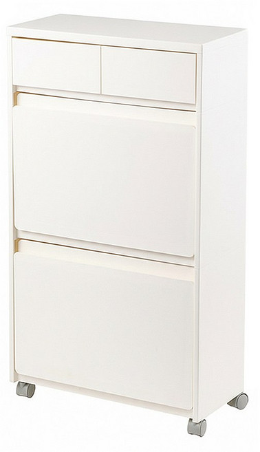 까사앤코 이동식 폭좁은 슬림장 다용도 틈새 수납장, 화이트