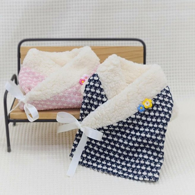 [그녀의펫] 꽃배자, 네이비, 1개