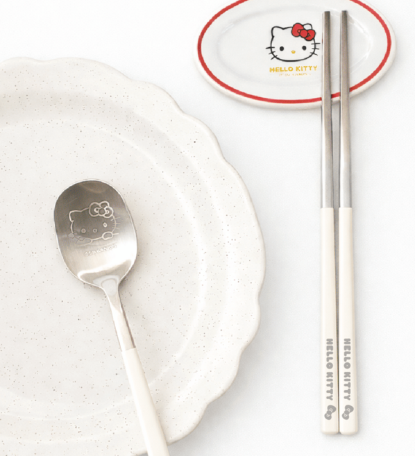 헬로키티 감성 성인 수저세트 아이보리, 1개, 스푼젓가락