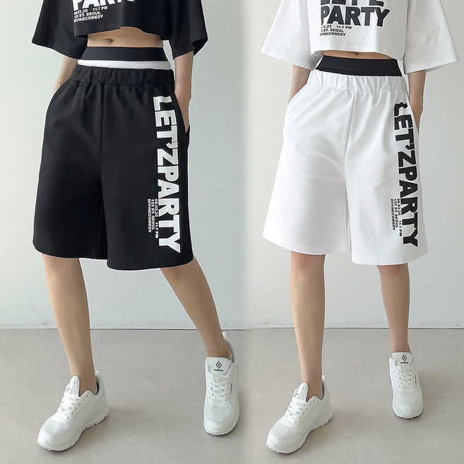 [디디댄스] 허리 이중 반바지 윗배까지 쏙 줌바닷컴 방송댄스의상 에어로빅복 단체복 무대의상 줌바 축제