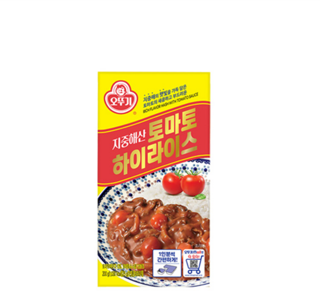 오뚜기 지중해산 토마토 하이라이스 고형, 200g, 26개