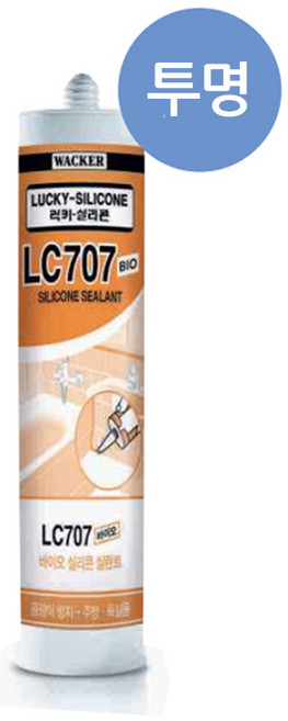 럭키실리콘 LC707 바이오 실리콘 욕실용 주방 실리콘 (투명), 1개