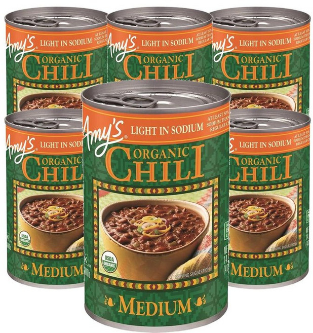 에이미 저염 비건 미디엄 칠리 소스 캔 416g x6캔, 6개