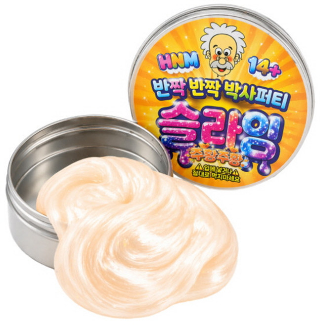 박사 퍼티 슬라임 주황 토이퍼티 손에 안묻는 퍼티 유리퍼티, 1개