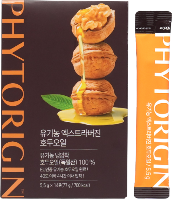 파이토리진 유기농 엑스트라버진 호두오일 스틱 EU인증 유기농 호두오일, 1박스, 77g