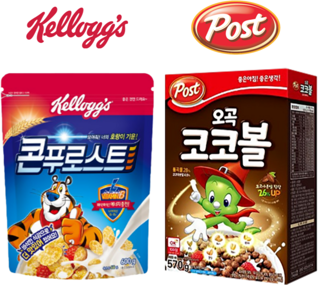 [안녕골목마켓]콘푸로스트600g + 오곡코코볼570g, 1세트, 600 g + 570 g