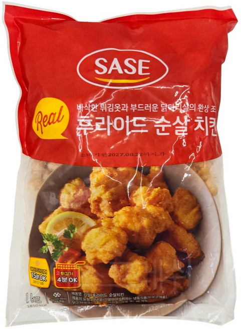 사세 리얼 후라이드 순살 치킨 1kg, 10개