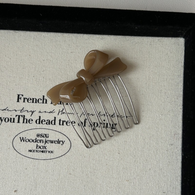 다프네 리본 빗핀 u자 U자 물결 비녀 비녀핀 올림머리 뒤꽂이 머리꽂이