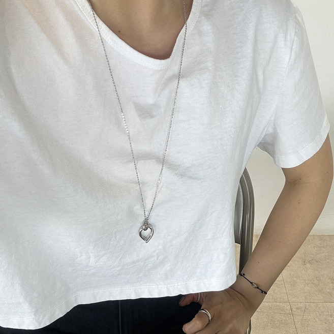 24K 도금 앤틱 유광 드롭 매듭 롱 목걸이