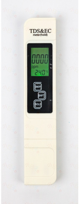 三合一 TDS EC電導度 溫度 水質檢測筆, 1個, 背光 白色款 - 皮套, 白色