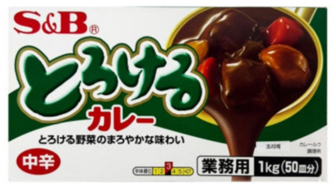 에스비 토로케루 카레 소스 믹스 중간매운맛, 1kg, 20개