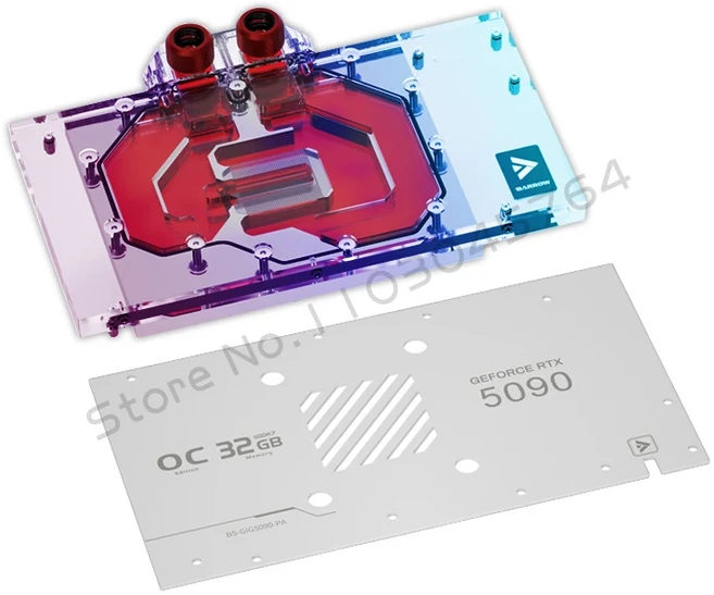 Gigabyte RTX5090 게임용 Barrow 그래픽 카드 워터쿨러/Windforce GPU 워터쿨러 ARGB +알루미늄 백플레이트, 02 White