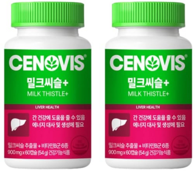 세노비스 세노비스 밀크씨슬 플러스 900mg x 60캡슐 2개, 60정