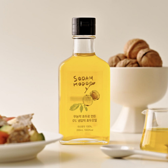 호두마을 냉압착으로 영양을 살린 무농약 호두오일, 1개, 100ml