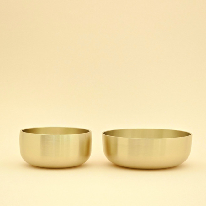 [유기담] 방짜 유기 밥그릇 국그릇 세트, 1개