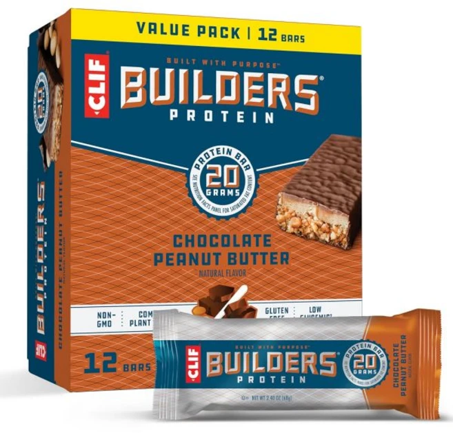 CLIF BUILDER'S 파티 믹스 버라이어티 팩 클리프 빌더스 초콜릿 피넛버터 맛 식물성 단백질 바 글루텐 프리 비GMO 저혈당 지수 20g 2.4온스 12개입, CLIF BUILDER'S 파티 믹스 버라이어티 팩 클, 68g, 1개 - 쿠팡