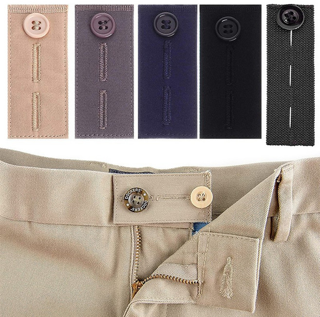본라이프 허리늘리기 슬랙스 청바지 면바지 정장바지 밴딩 각종 바지수선 셀프수선 허리수선 마술단추 색상별 모음 단추, 슬랙스탭 단추형_혼합, 5개