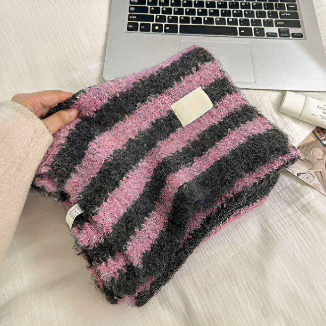 인마이블루 커플템1위 겨울 배색 롱 머플러 스트라이프 남녀공용 커플 목도리 추천