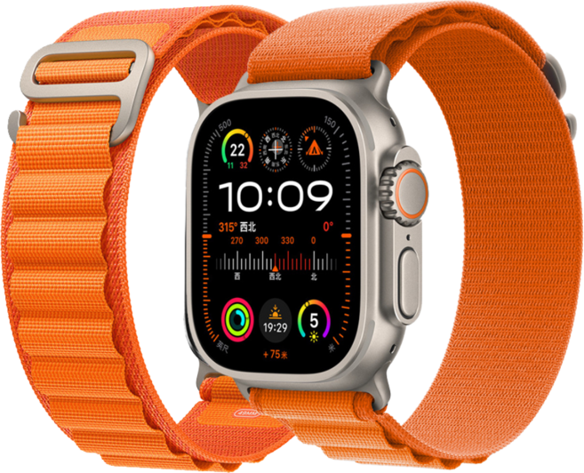 애플워치 호환 스포츠 알파인 루프 스트랩 울트라1/2/3 11 10 9 8 7 3 SE1/2/3, 오렌지, 1개
