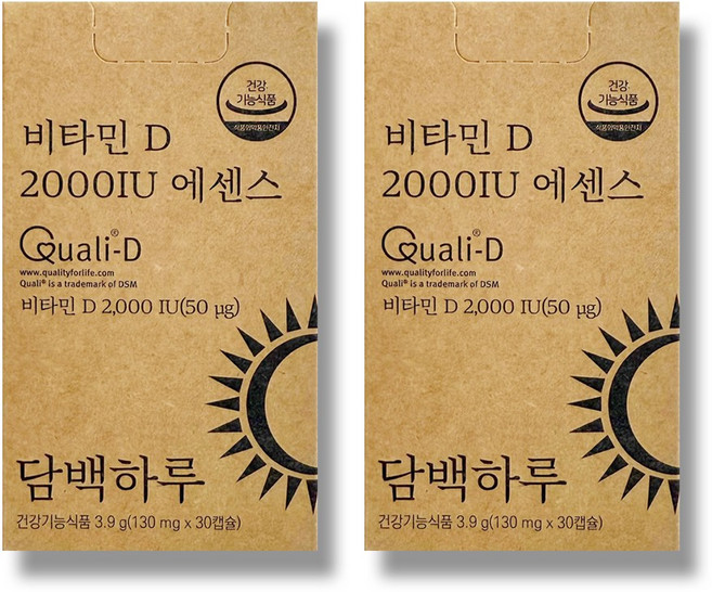 담백하루 DSM 비타민D 2000IU 에센스 3.9g, 30정, 2개