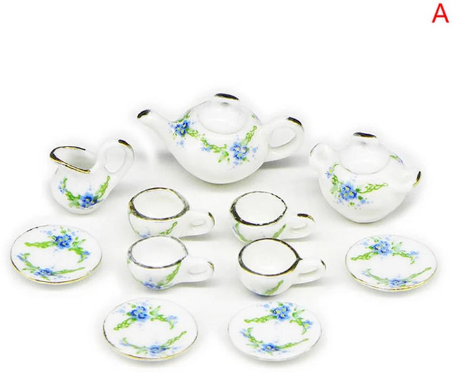 미니어처 미니어처조명 재료 1:12 인형 집 식기 도자기 세라믹 찻잔 세트, 1개