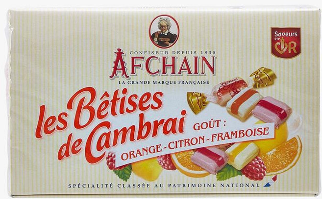 프랑스 아프체인 Afchain 레 베티스 드 캉브레 과일맛 캔디, 250g, 2개