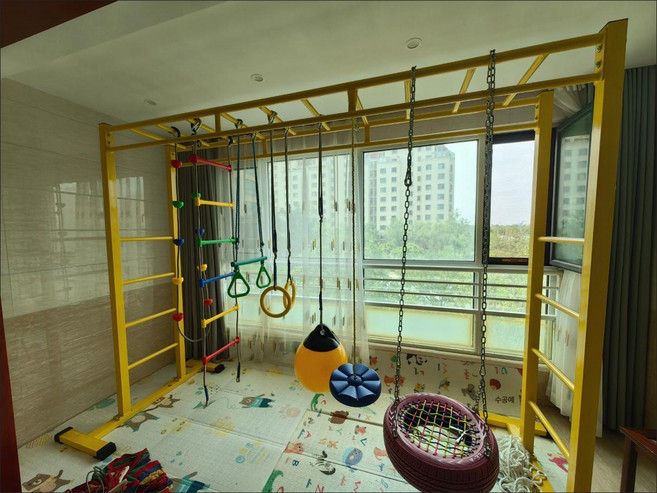 구름사다리 실내 실외 프레임 휴대용 평행봉 합금 놀이터, 1개, 성인용 3미터