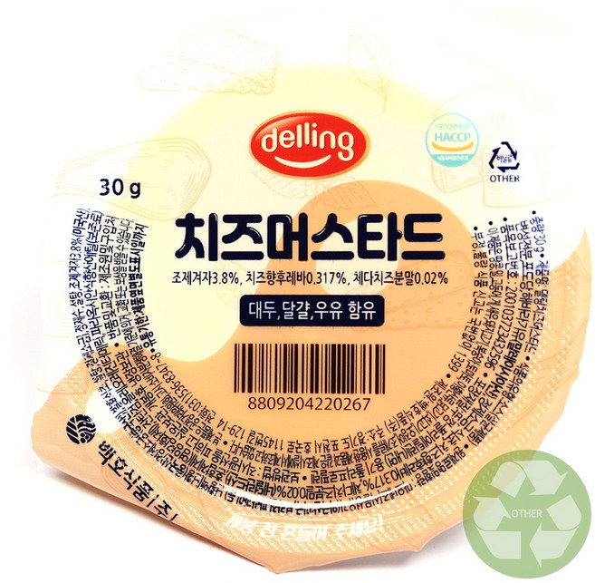델링 치즈 머스타드, 30g, 100개