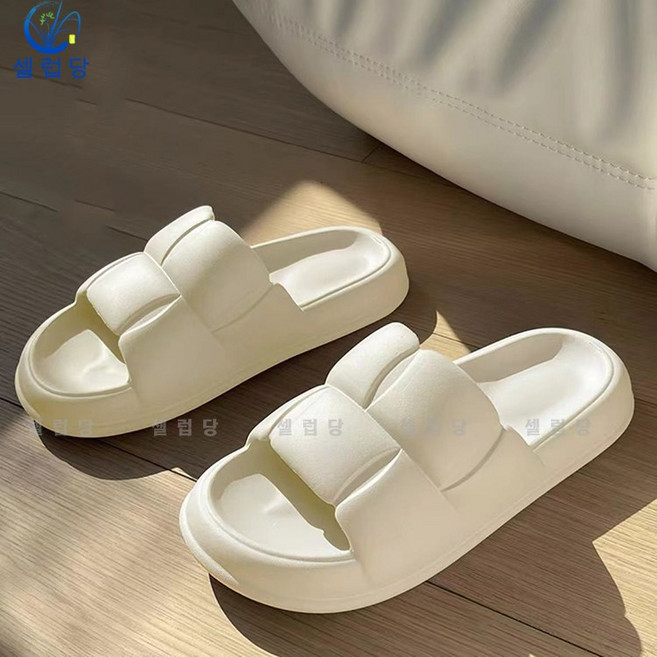 셀럽당 슬리퍼녀 여름 외 신는 실내 홈 목욕 통굽 미끄럼 방지 샌들 남