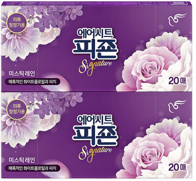 에어시트 의류청정기전용 20매x2개 플라워, 40개