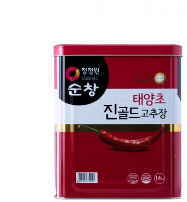 청정원순창 태양초 진골드고추장, 14kg, 1개