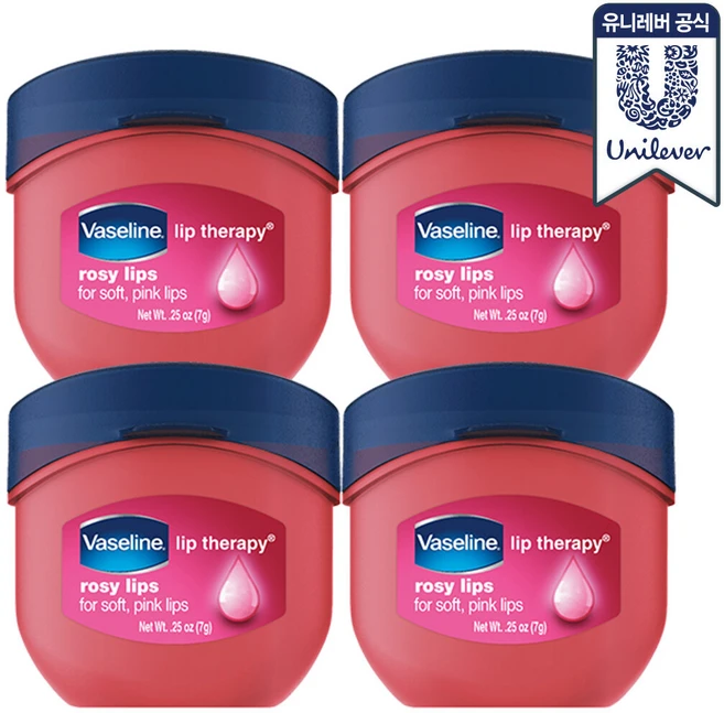 바세린 립 테라피 오리지날 립밤 7g, 로지립스, 4개 - 쿠팡