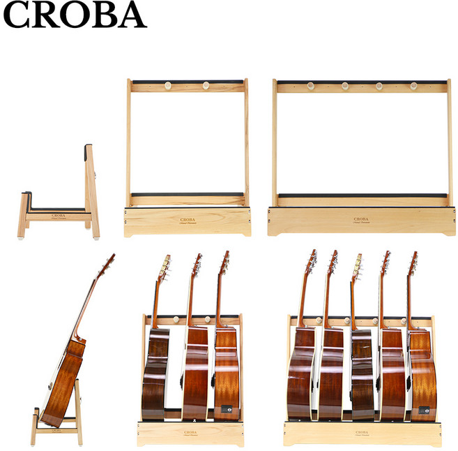 크로바 우드 기타 스탠드 1단 3단 5단 거치대 통기타 일렉 클래식, 1개