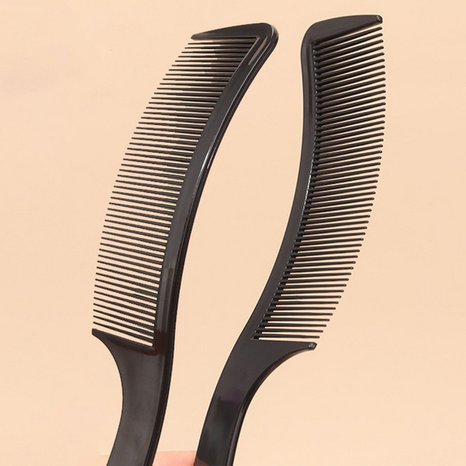1+1 셀프 헤어 컷트 커브빗 틴닝 빗 도구 곡선 브러쉬, 1개, 블랙+블랙