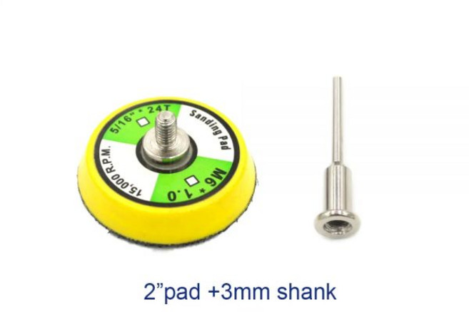 플록 사포 트레이 연마 패드 3 인치 휠 그릿 60-3000 샌딩 디스크 1/2/3 인치 2/3, 54) Backing pad 2inch A  Grit, 1개