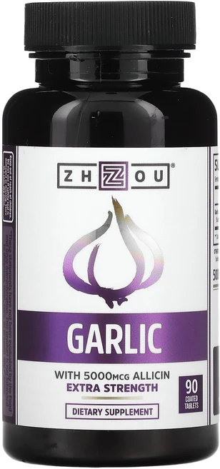 주뉴트리션 갈릭 알리신 5000mcg 포함 코티드 타블렛, 1개, 90정 - 쿠팡